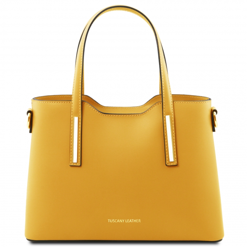 Leder-Handtasche Olimpia klein gelb Leder-Handtasche Olimpia klein gelb