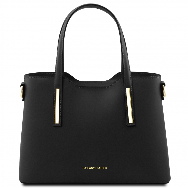 Leder-Handtasche Olimpia klein schwarz Leder-Handtasche Olimpia klein schwarz