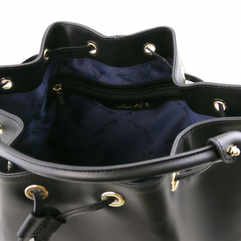 Beuteltasche Vittoria schwarz interieur Beuteltasche Vittoria schwarz interieur
