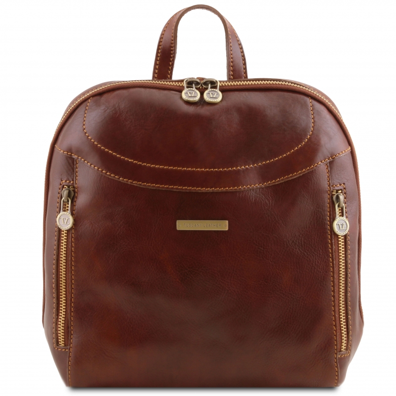 Leder Rucksack Manila braun Leder Rucksack Manila braun