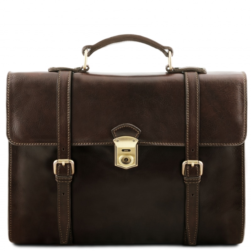 Leder Aktentasche Viareggio Multifunktional Dunkelbraun Leder Aktentasche Viareggio Multifunktional Dunkelbraun