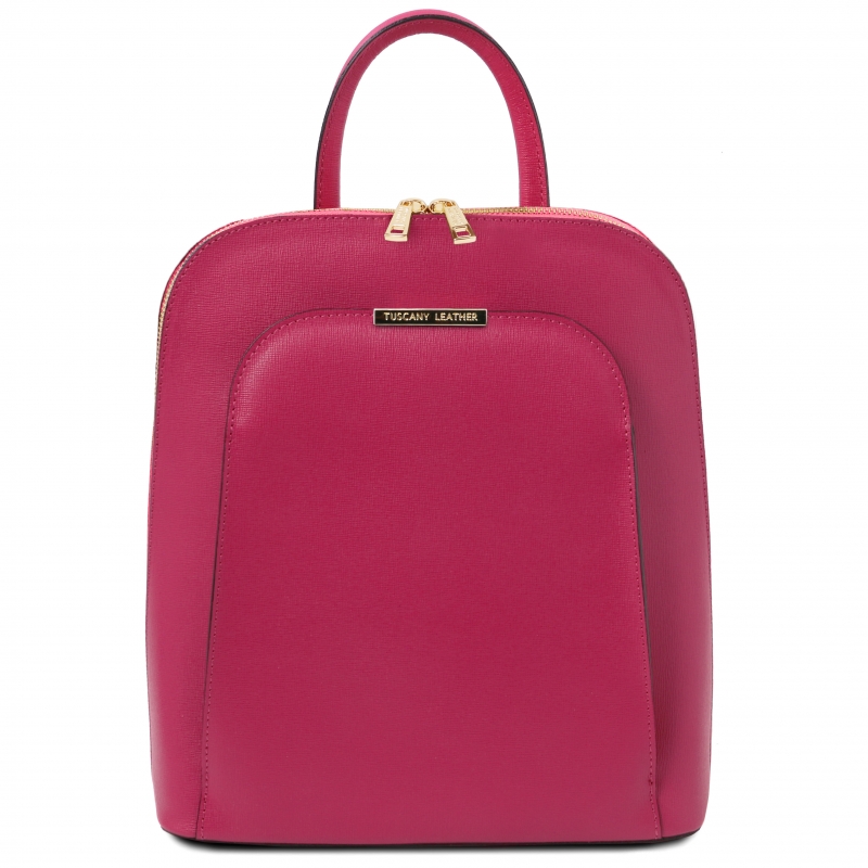 Leder Rucksack Saffiano rückseite Leder Rucksack Saffiano rückseite