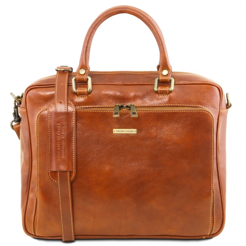 Leder Laptoptasche Pisa Honig Leder Laptoptasche Pisa Honig