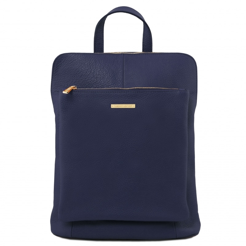 Damen Leder Rucksack Dunkelblau Damen Leder Rucksack Dunkelblau