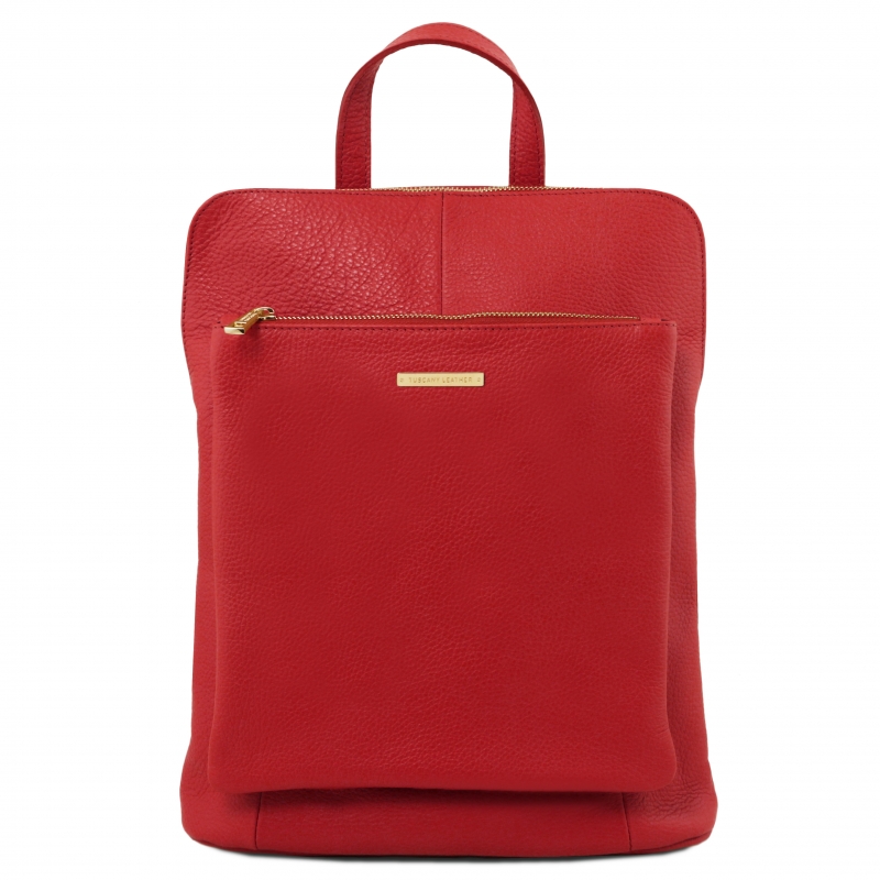 Damen Leder Rucksack rot Damen Leder Rucksack rot