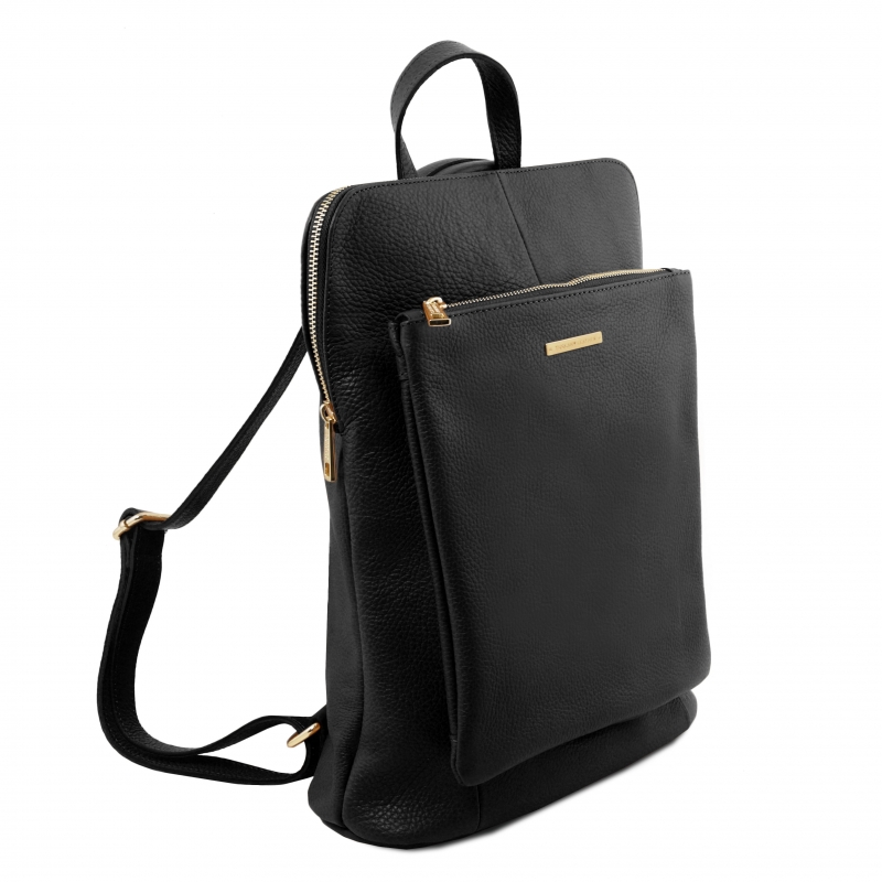 Damen Leder Rucksack seitenansicht Damen Leder Rucksack seitenansicht