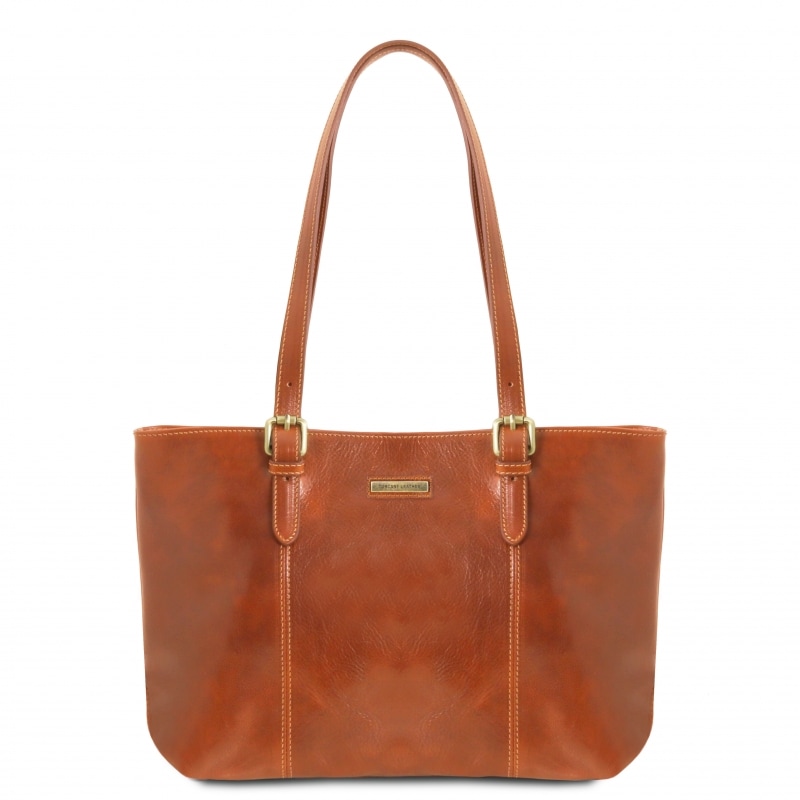 Leder Schultertasche Shopper Annalisa Honig Leder Schultertasche Shopper Annalisa Honig