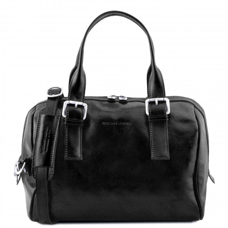 Leder Handtasche Eveline schwarz Leder Handtasche Eveline schwarz