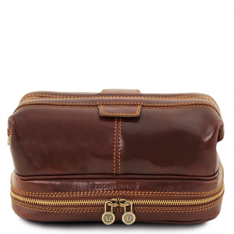 Leder Kulturtasche Patrick braun Leder Kulturtasche Patrick braun