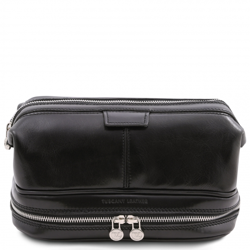 Leder Kulturtasche Patrick schwarz Leder Kulturtasche Patrick schwarz