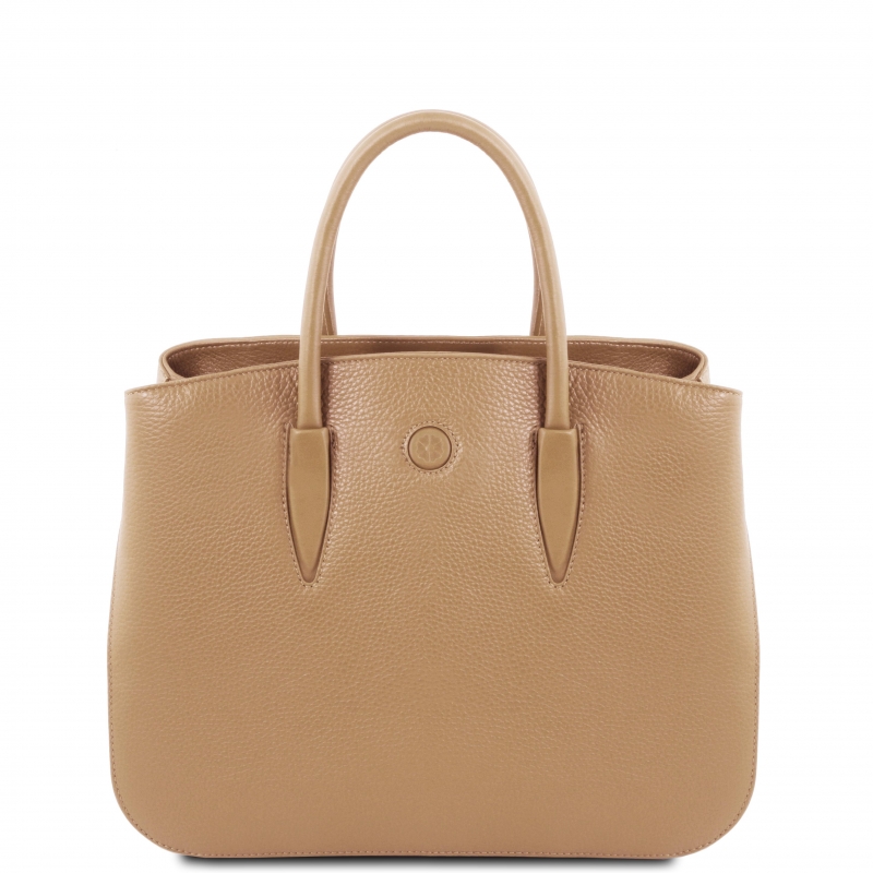 Leder-Handtasche Camelia champagner Leder-Handtasche Camelia champagner