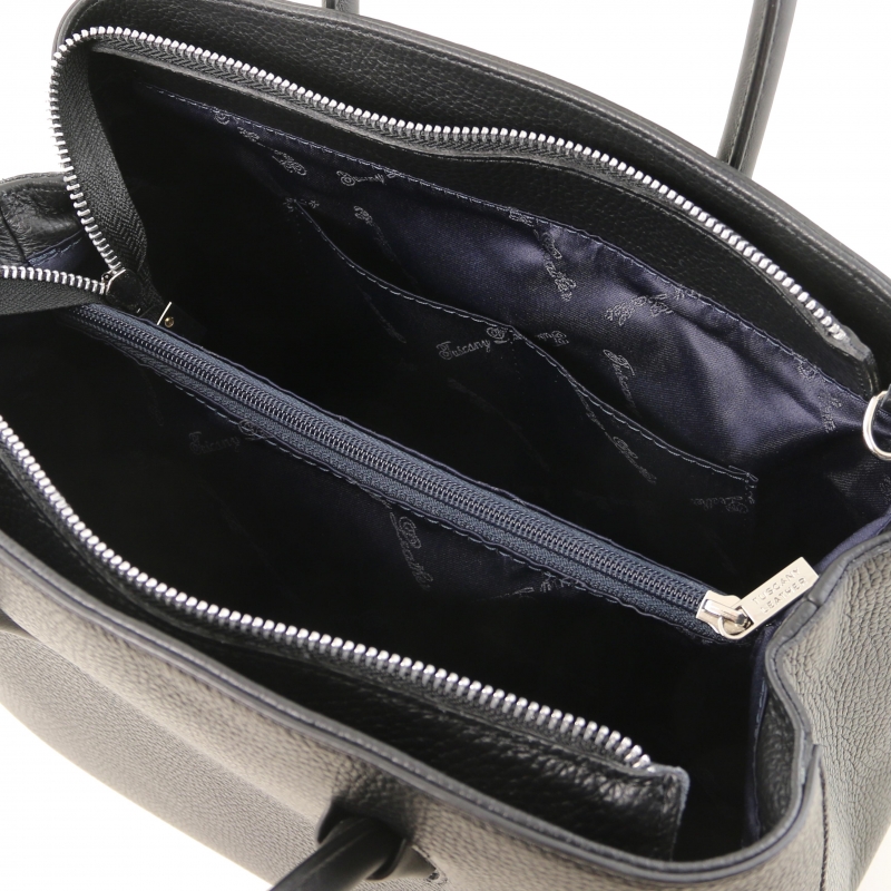 Leder-Handtasche Camelia schwarz interieur Leder-Handtasche Camelia schwarz interieur