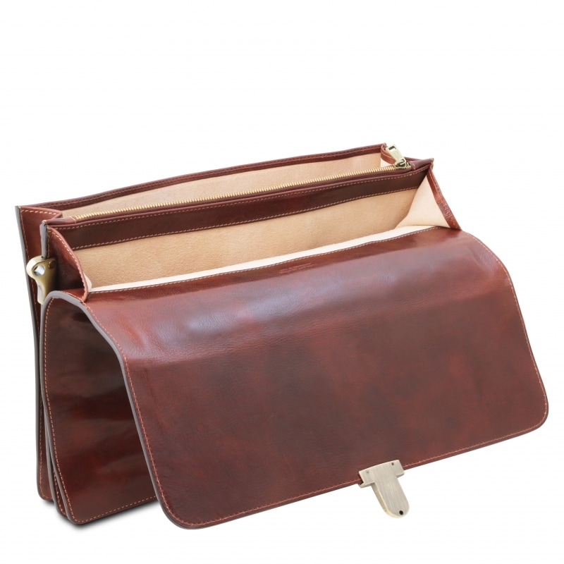 Leder Aktentasche Assisi Lederklappe Leder Aktentasche Assisi Lederklappe