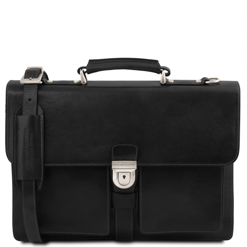 Leder Aktentasche Assisi schwarz Leder Aktentasche Assisi schwarz