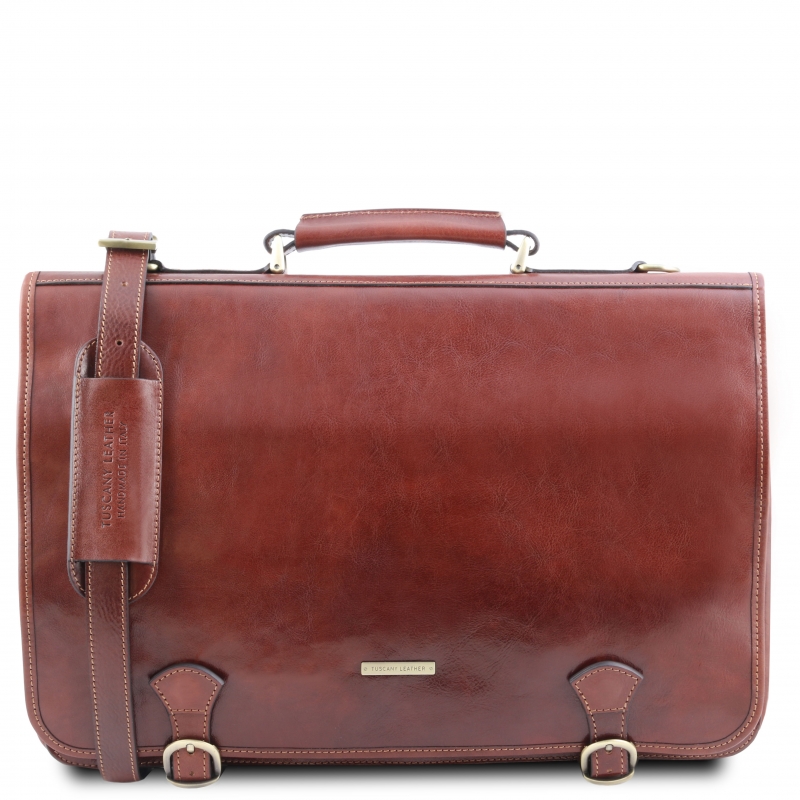 Leder Aktentasche Ancona Braun Leder Aktentasche Ancona Braun