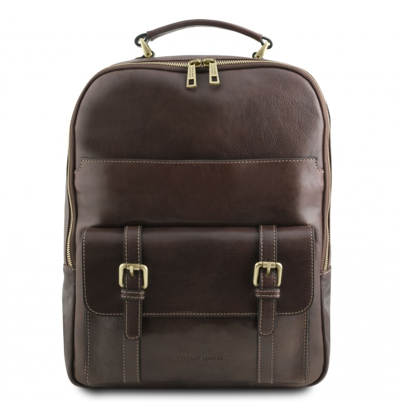 Leder-Laptop-Rucksack-Nagoya dunkelbraun Leder-Laptop-Rucksack-Nagoya dunkelbraun