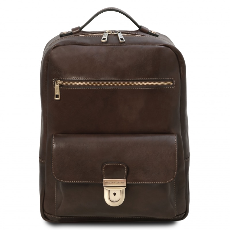 Leder-Laptop-Rucksack-Kyoto dunkelbraun Leder-Laptop-Rucksack-Kyoto dunkelbraun