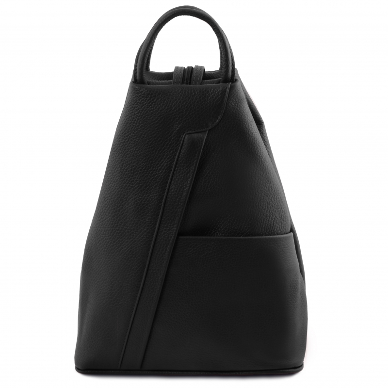 Leder-Rucksack Shanghai schwarz Leder-Rucksack Shanghai schwarz