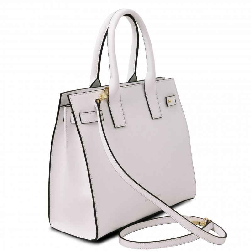 Leder-Handtasche Catherine weiß Leder-Handtasche Catherine weiß