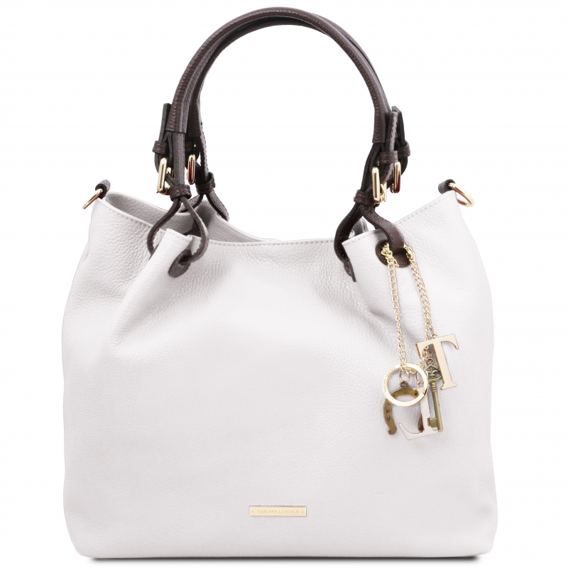 TL KeyLuck Leder-Handtasche weiß TL KeyLuck Leder-Handtasche weiß