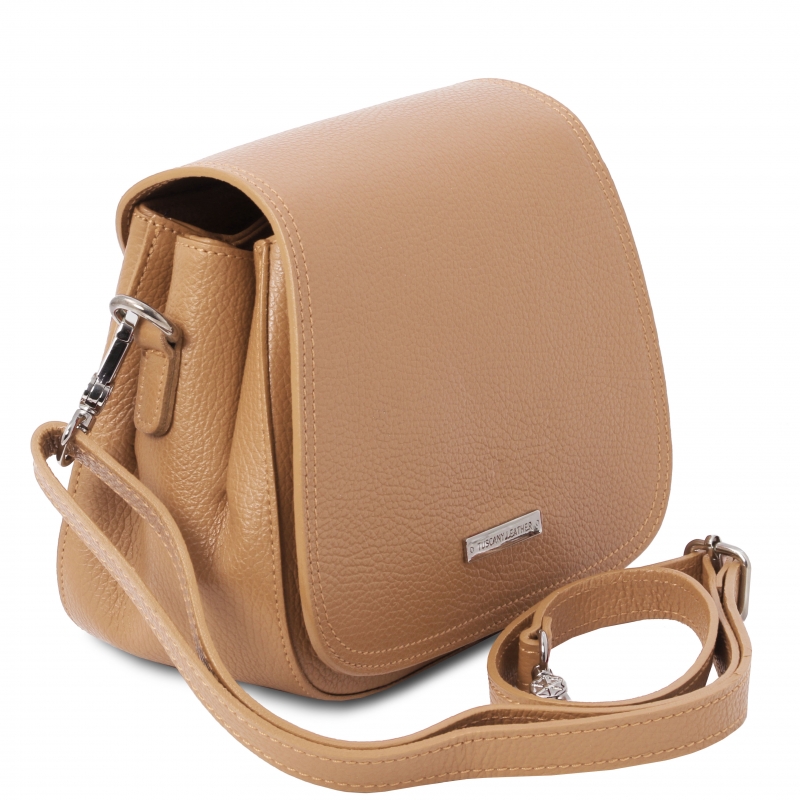 Leder-Schultertasche Jasmine seitenansicht Leder-Schultertasche Jasmine seitenansicht