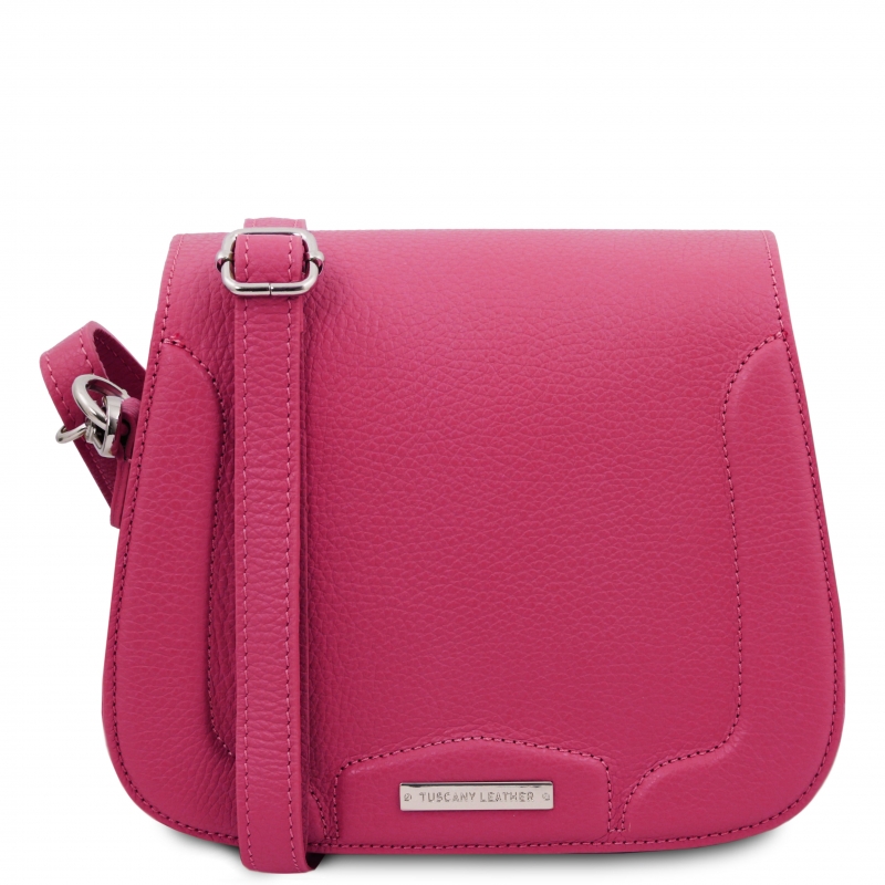 Leder-Schultertasche Jasmine Fuchsi Leder-Schultertasche Jasmine Fuchsi
