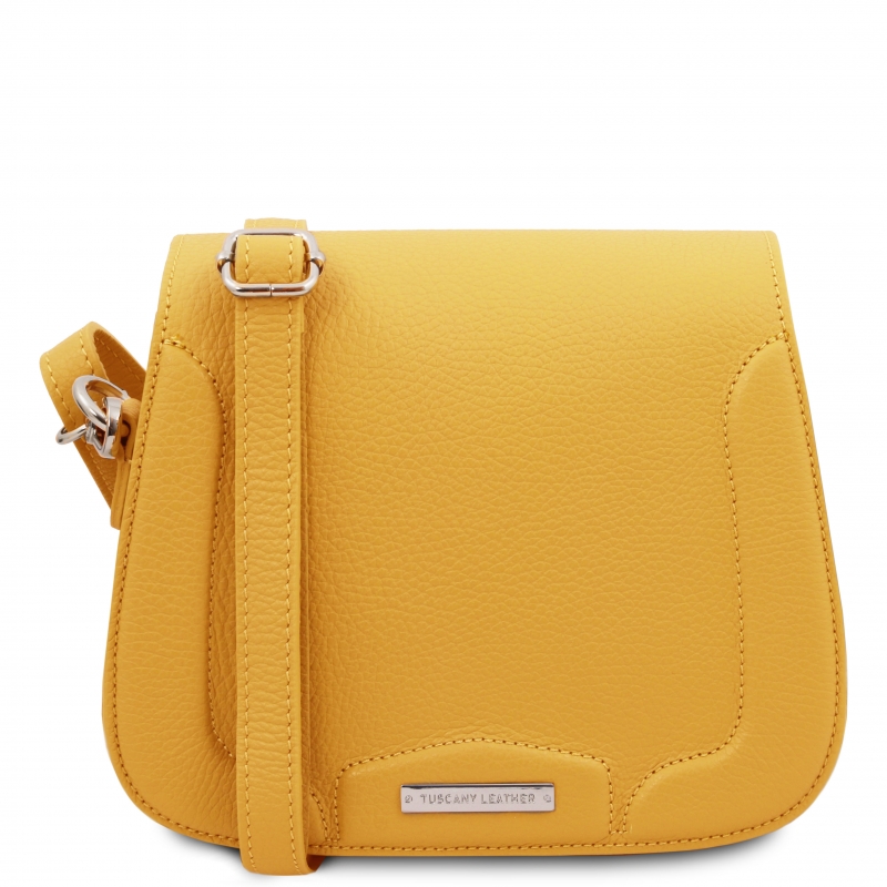 Leder-Schultertasche Jasmine Gelb Leder-Schultertasche Jasmine Gelb
