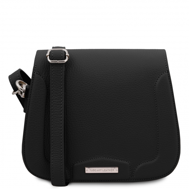 Leder-Schultertasche Jasmine Schwarz Leder-Schultertasche Jasmine Schwarz