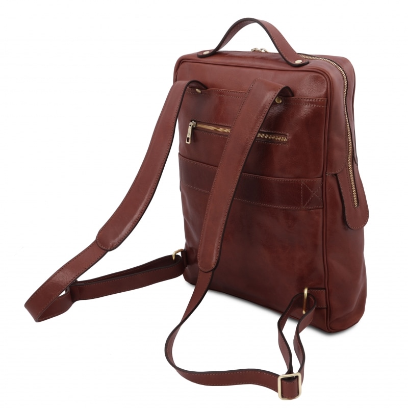 Leder Laptop-Rucksack Bangkok gross Rückseite Leder Laptop-Rucksack Bangkok gross Rückseite
