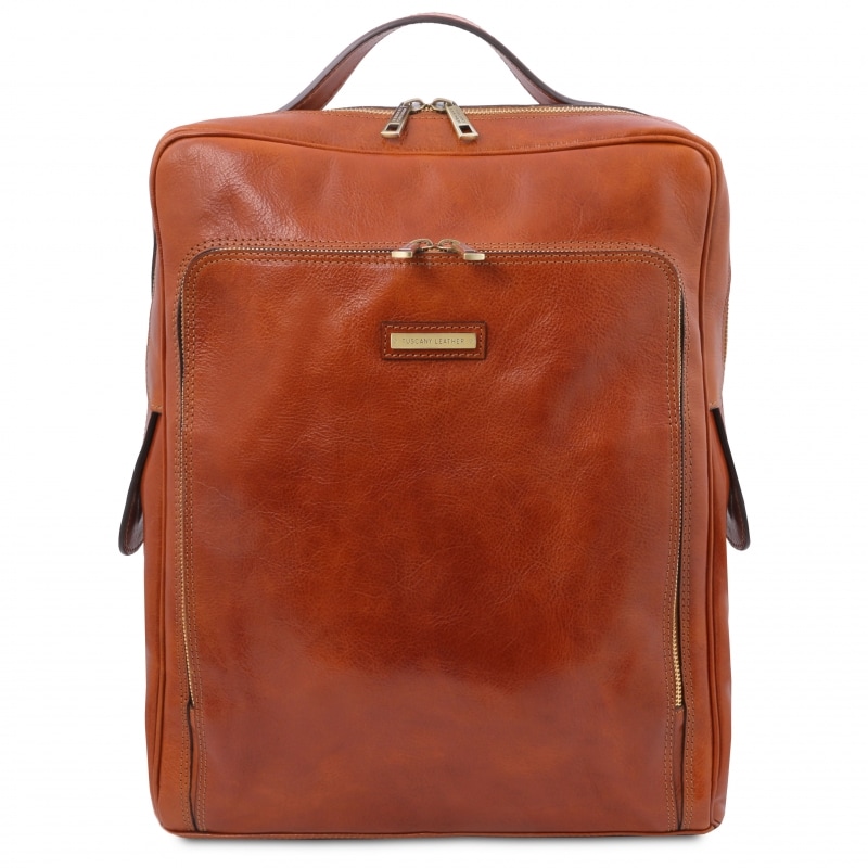 Leder Laptop-Rucksack Bangkok gross honig Leder Laptop-Rucksack Bangkok gross honig