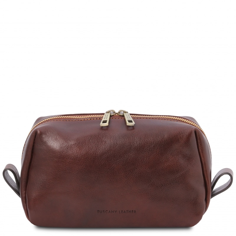 Leder Kulturtasche Owen Braun Leder Kulturtasche Owen Braun