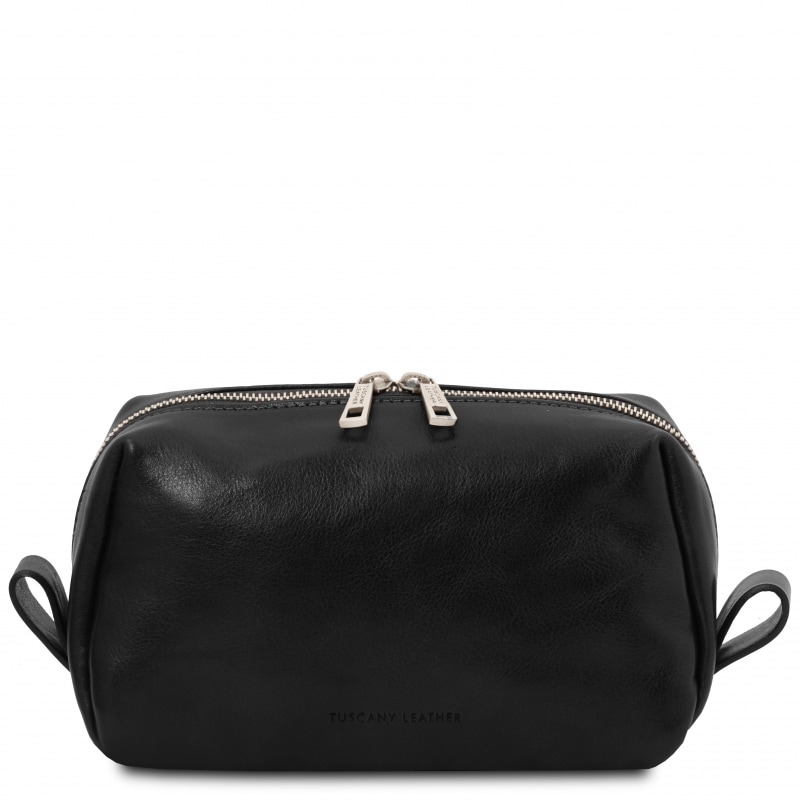 Leder Kulturtasche Owen Schwarz Leder Kulturtasche Owen Schwarz