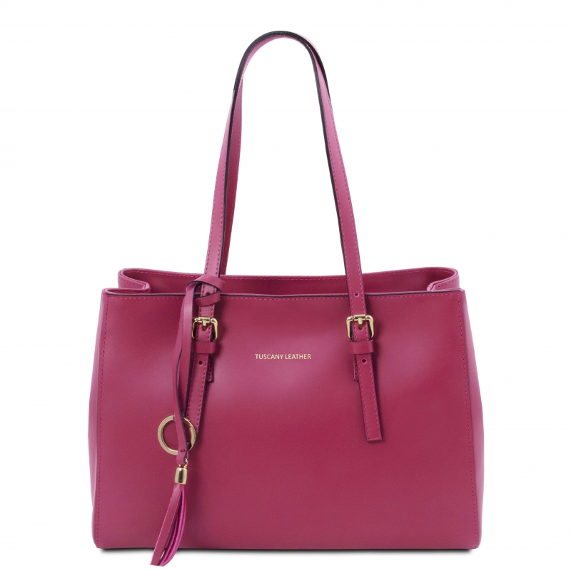 TL Bag Leder-Schultertasche fuchsia TL Bag Leder-Schultertasche fuchsia
