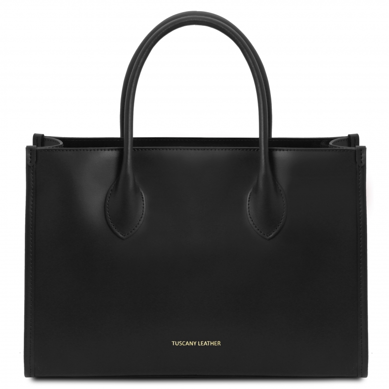 Leder Shopper Letizia Schwarz Leder Shopper Letizia Schwarz