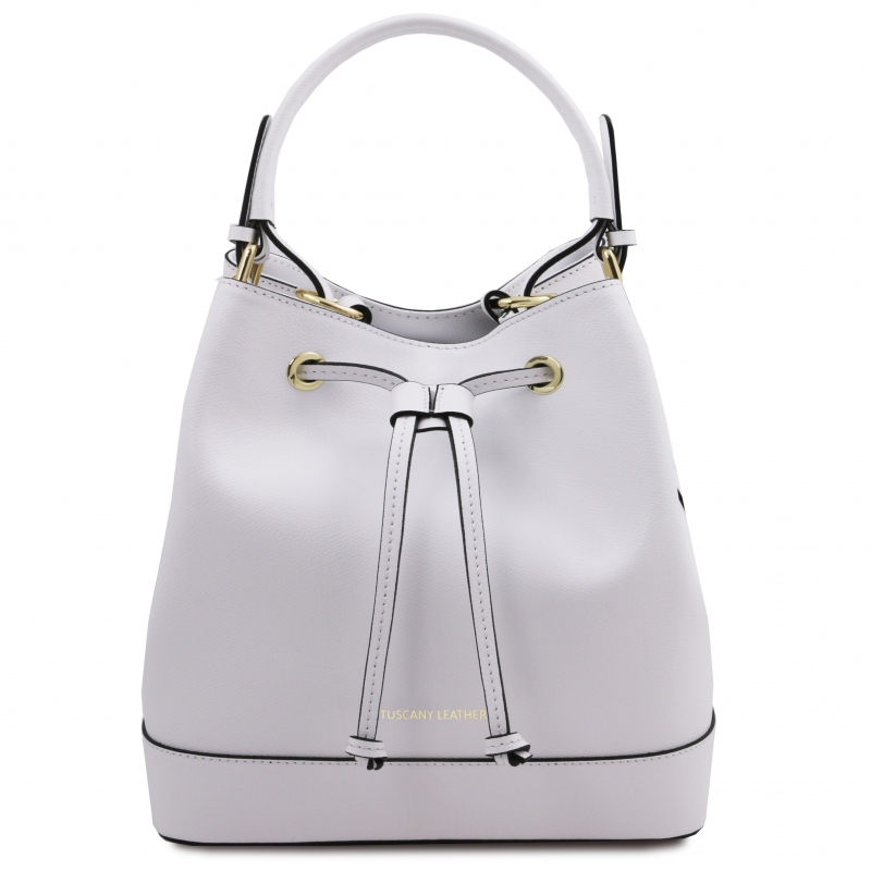 Leder-Beuteltasche Minerva weiß Leder-Beuteltasche Minerva weiß