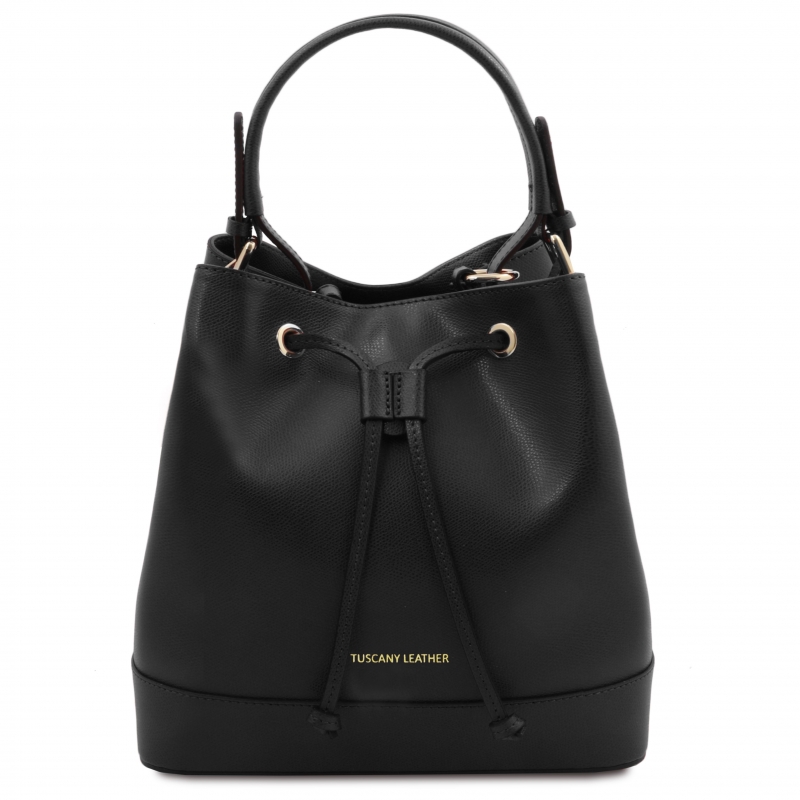Leder-Beuteltasche Minerva schwarz Leder-Beuteltasche Minerva schwarz