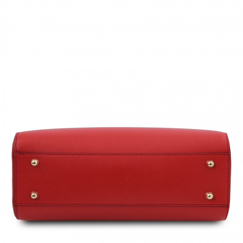 Tuscany Leather Leder-Handtasche rot boden Tuscany Leather Leder-Handtasche rot boden