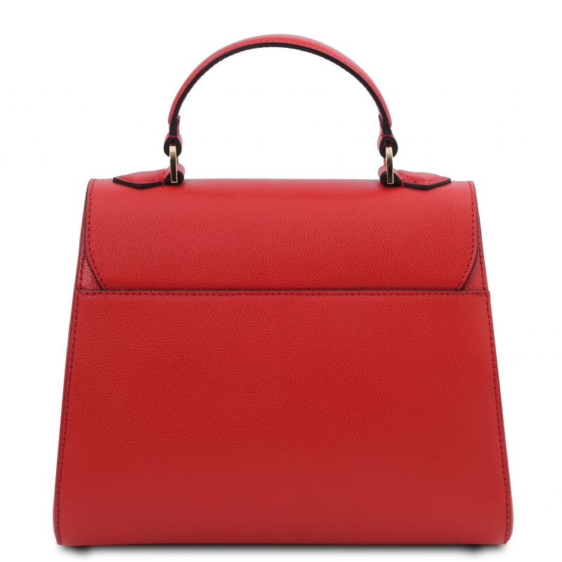 Tuscany Leather Leder-Handtasche rot rückseite Tuscany Leather Leder-Handtasche rot rückseite