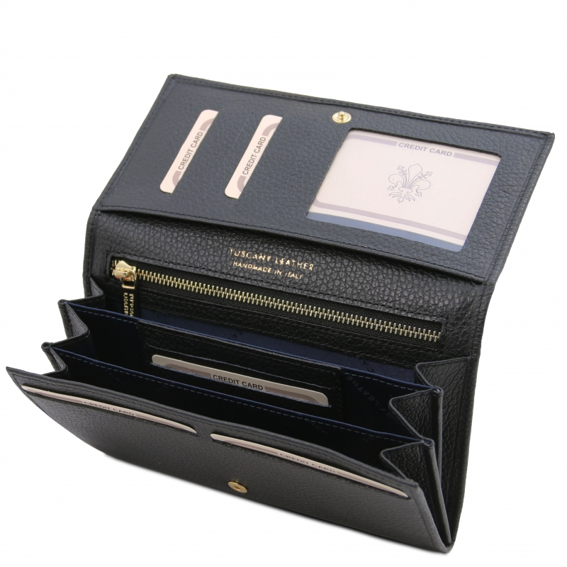 Leder-Geldbörse Nefti schwarz Leder-Geldbörse Nefti schwarz