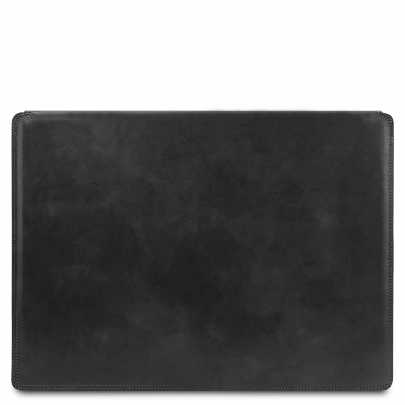 Schreibtischunterlage aus Leder aufklappbar schwarz Schreibtischunterlage aus Leder aufklappbar schwarz
