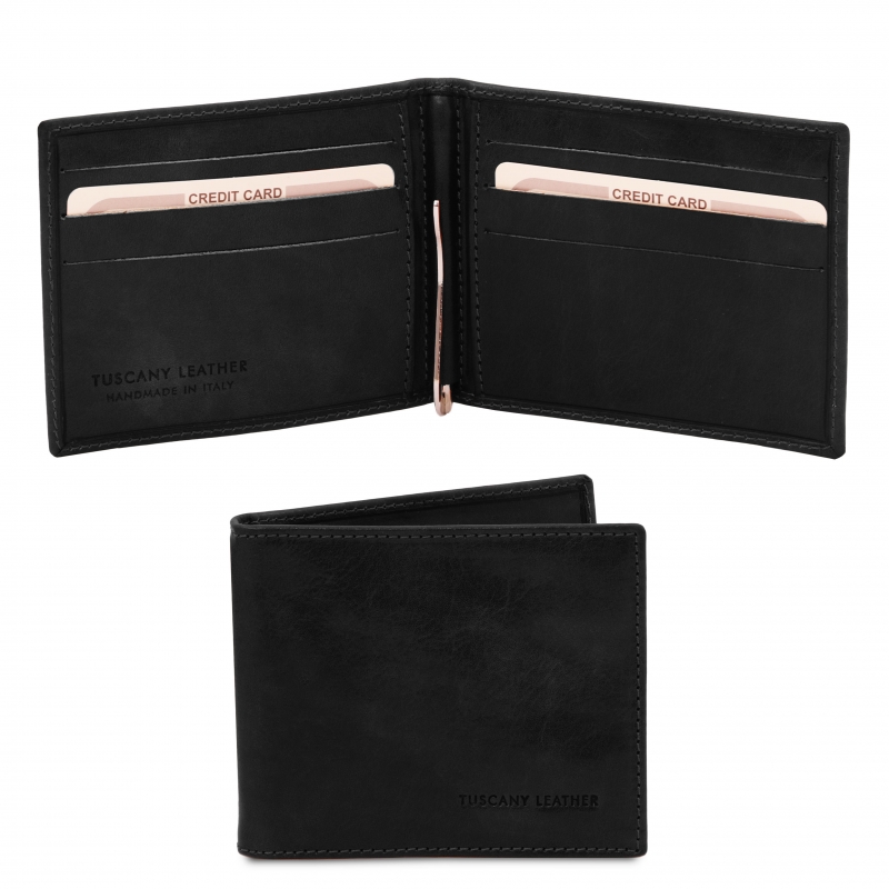 Karten-Etui mit Geldklammer schwarz Karten-Etui mit Geldklammer schwarz