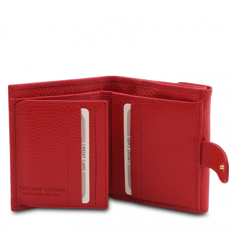 Leder-Geldbörse Calliope rot Leder-Geldbörse Calliope rot