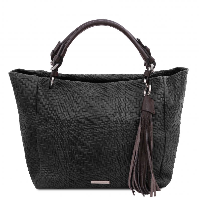 Tuscany Leather Leder-Shopper schwarz Tuscany Leather Leder-Shopper schwarz