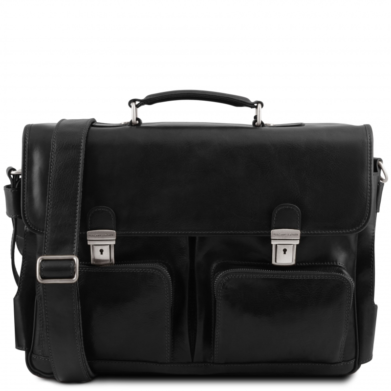 Multifach Leder-Aktentasche Ventimiglia schwarz Multifach Leder-Aktentasche Ventimiglia schwarz