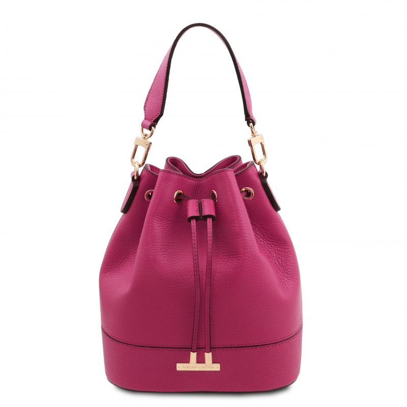 Kleine TL Bag Beuteltasche Leder fuchsia Kleine TL Bag Beuteltasche Leder fuchsia