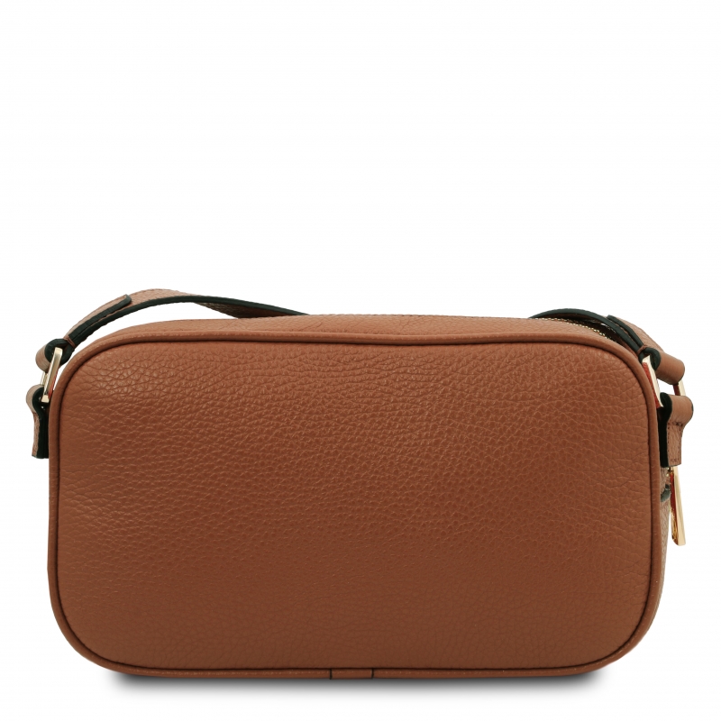 Camara-Bag Leder cognac rückseite Camara-Bag Leder cognac rückseite
