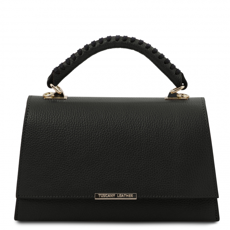 Leder Handtasche Satchel schwarz Leder Handtasche Satchel schwarz