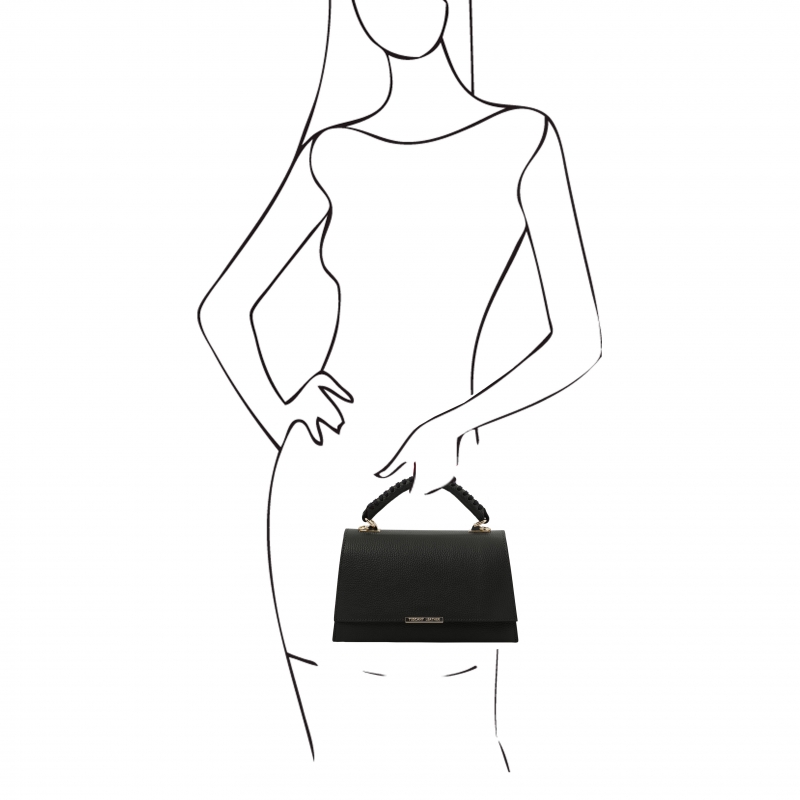 Leder Handtasche Satchel schwarz Outfit Leder Handtasche Satchel schwarz Outfit