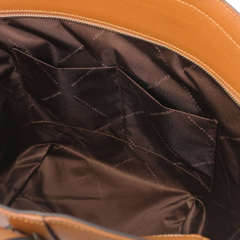 TL Bag Shopper Palmellato-Leder Cognac Interieur-1 TL Bag Shopper Palmellato-Leder Cognac Interieur-1