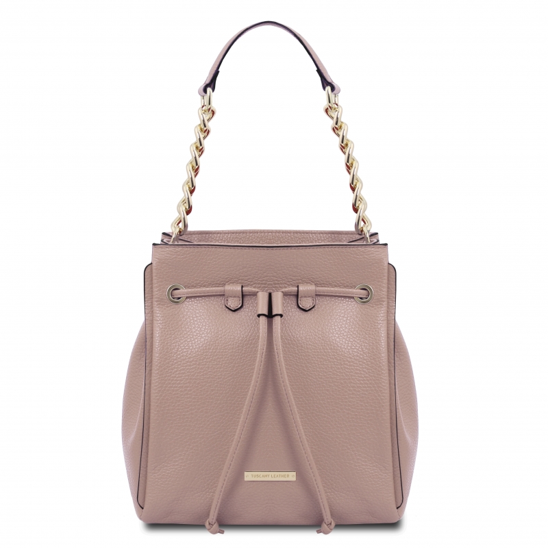 TL Bag Beuteltasche mit Schulterkette nude-1 TL Bag Beuteltasche mit Schulterkette nude-1